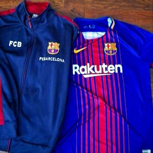 FC Barcelona Messi Jersey and Jacket XL